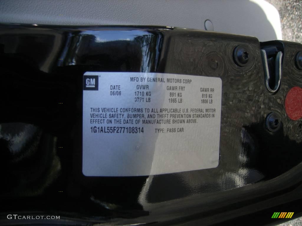 2007 Cobalt LT Sedan - Black / Gray photo #20
