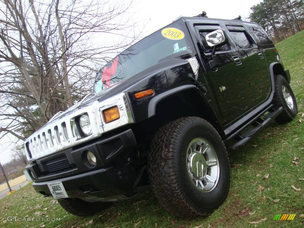 2003 H2 SUV - Black / Wheat photo #2