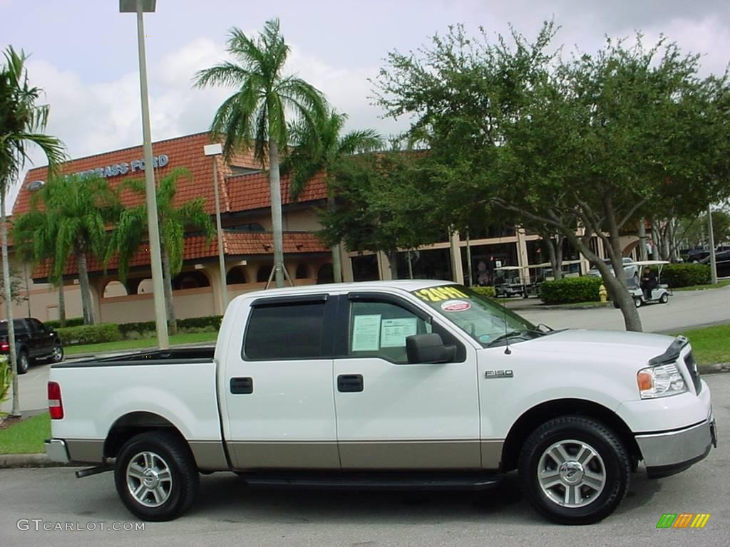 2006 F150 XLT SuperCrew - Oxford White / Tan photo #2