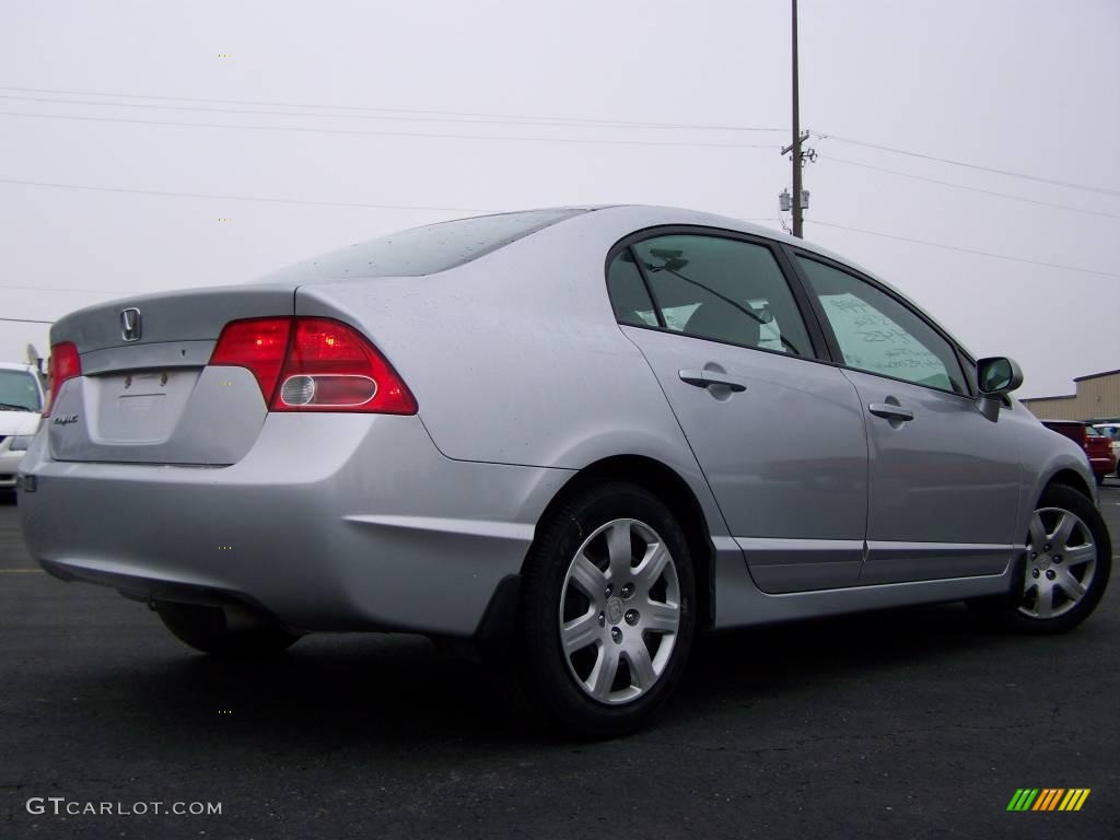 2007 Civic LX Sedan - Alabaster Silver Metallic / Gray photo #7