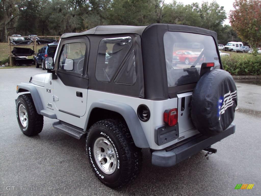 2004 Wrangler X 4x4 - Bright Silver Metallic / Dark Slate Gray photo #3