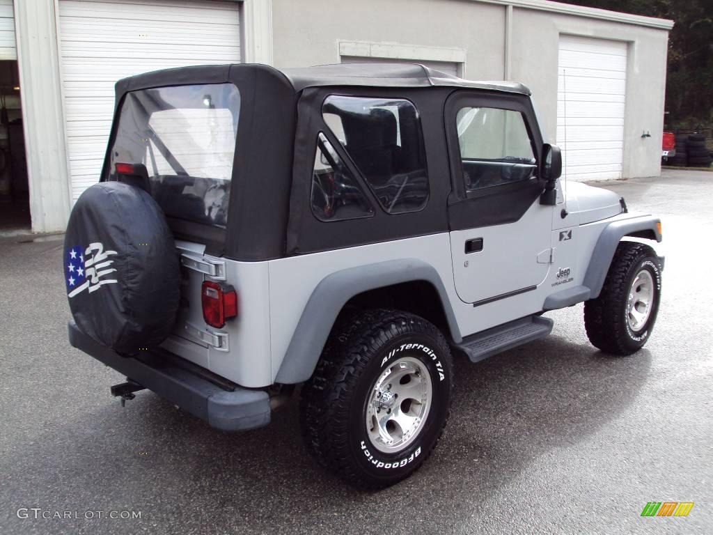 2004 Wrangler X 4x4 - Bright Silver Metallic / Dark Slate Gray photo #8