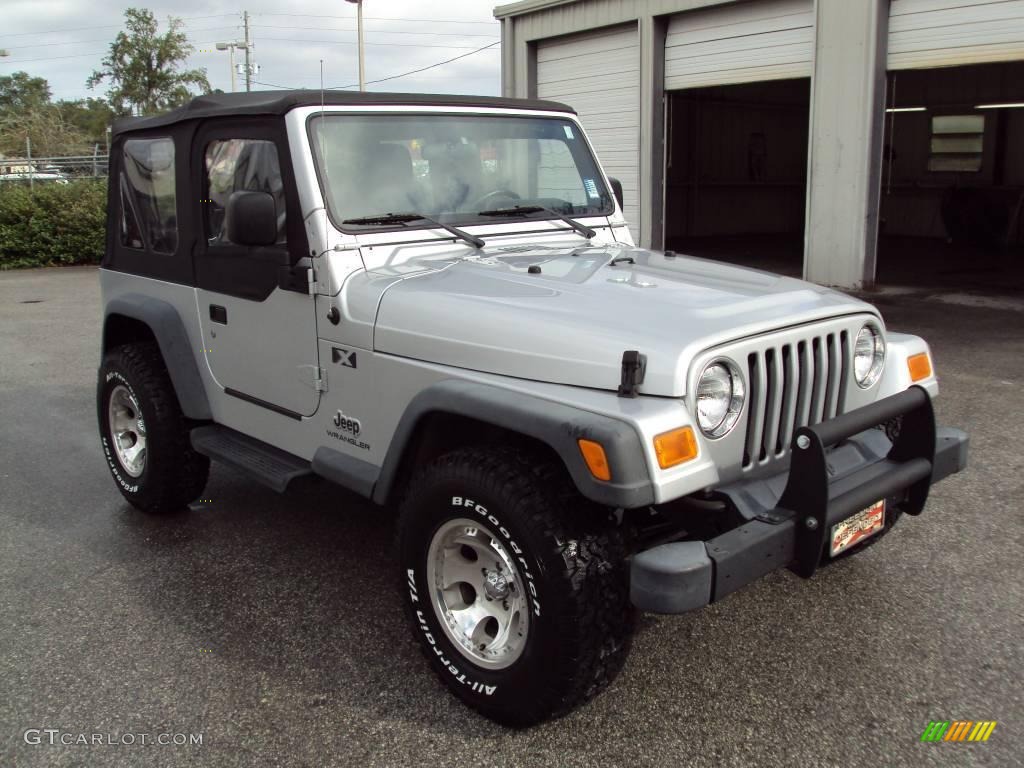 2004 Wrangler X 4x4 - Bright Silver Metallic / Dark Slate Gray photo #10