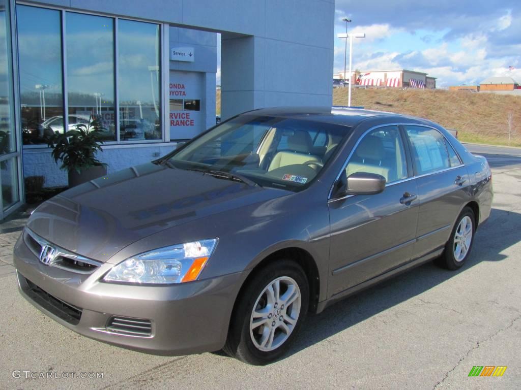 2007 Accord EX-L Sedan - Carbon Bronze Pearl / Ivory photo #2