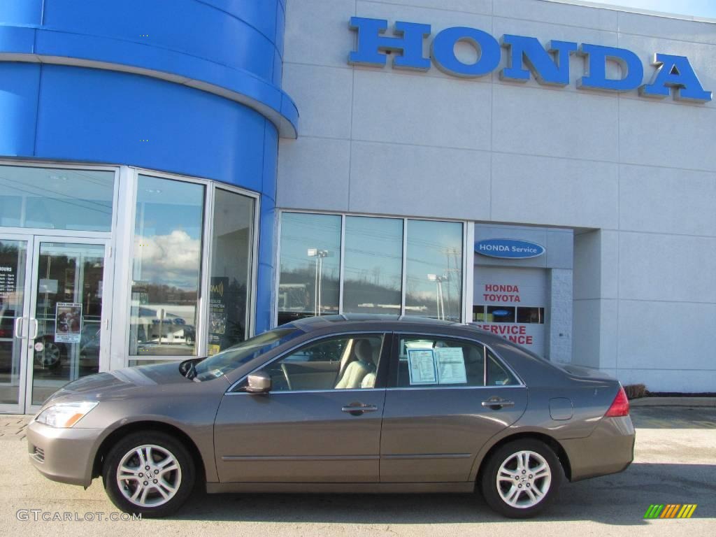 2007 Accord EX-L Sedan - Carbon Bronze Pearl / Ivory photo #3