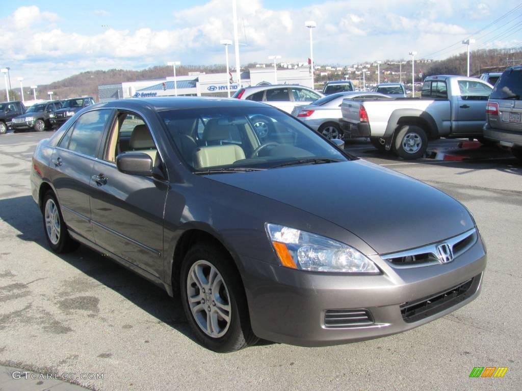 2007 Accord EX-L Sedan - Carbon Bronze Pearl / Ivory photo #9