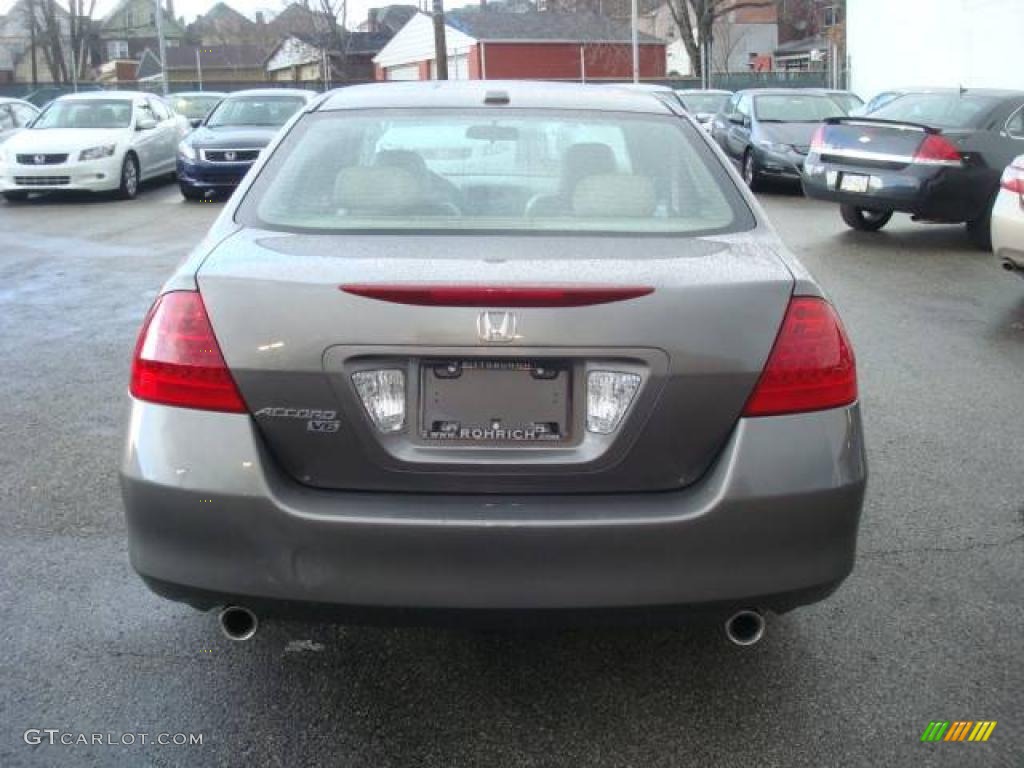 2007 Accord EX-L V6 Sedan - Carbon Bronze Pearl / Ivory photo #3