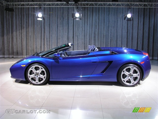 Blu Caelum 2007 Lamborghini Gallardo Spyder E-Gear Exterior Photo #230525