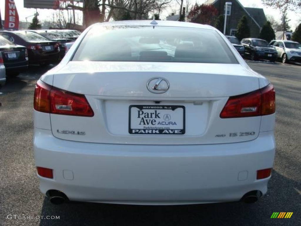 2008 IS 250 AWD - Starfire White Pearl / Black photo #5