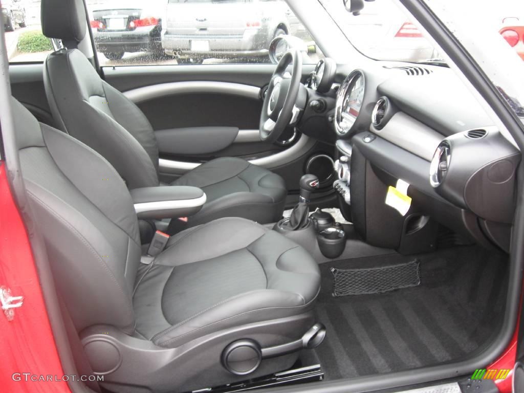 Punch Carbon Black Leather Interior 2009 Mini Cooper S Hardtop Photo #23057614