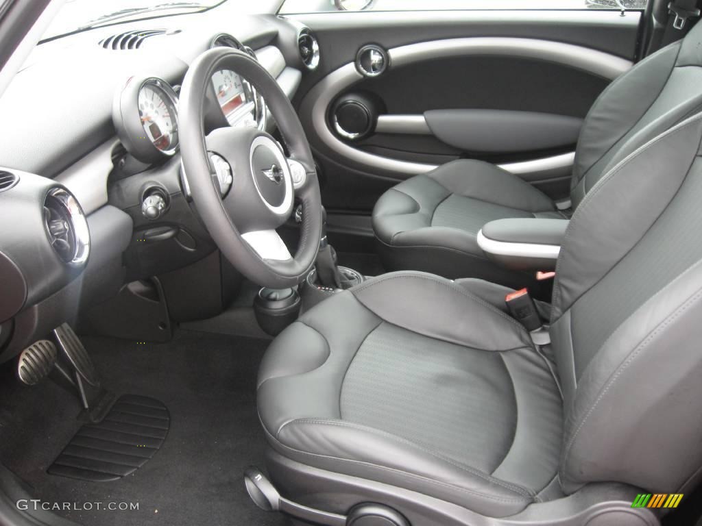 Punch Carbon Black Leather Interior 2009 Mini Cooper S Hardtop Photo #23057802