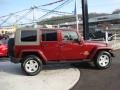 2007 Red Rock Crystal Pearl Jeep Wrangler Unlimited Sahara 4x4  photo #5