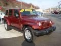 2007 Red Rock Crystal Pearl Jeep Wrangler Unlimited Sahara 4x4  photo #6