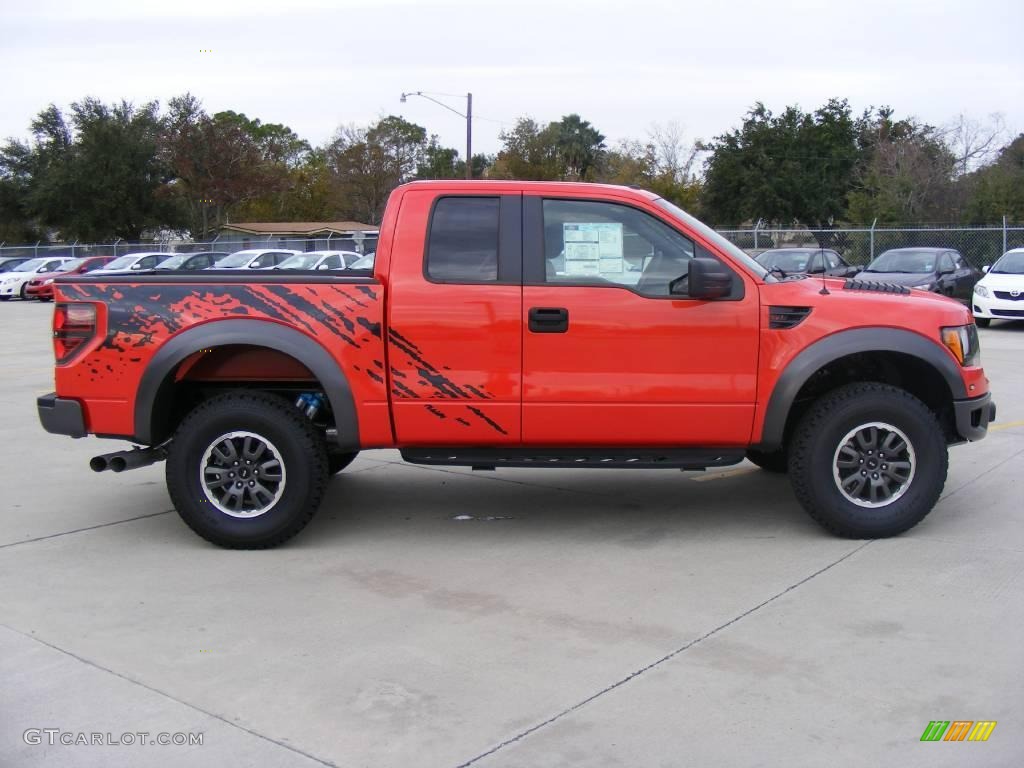 Molten Orange Tri Coat 2010 Ford F150 SVT Raptor SuperCab 4x4 Exterior Photo #23096127