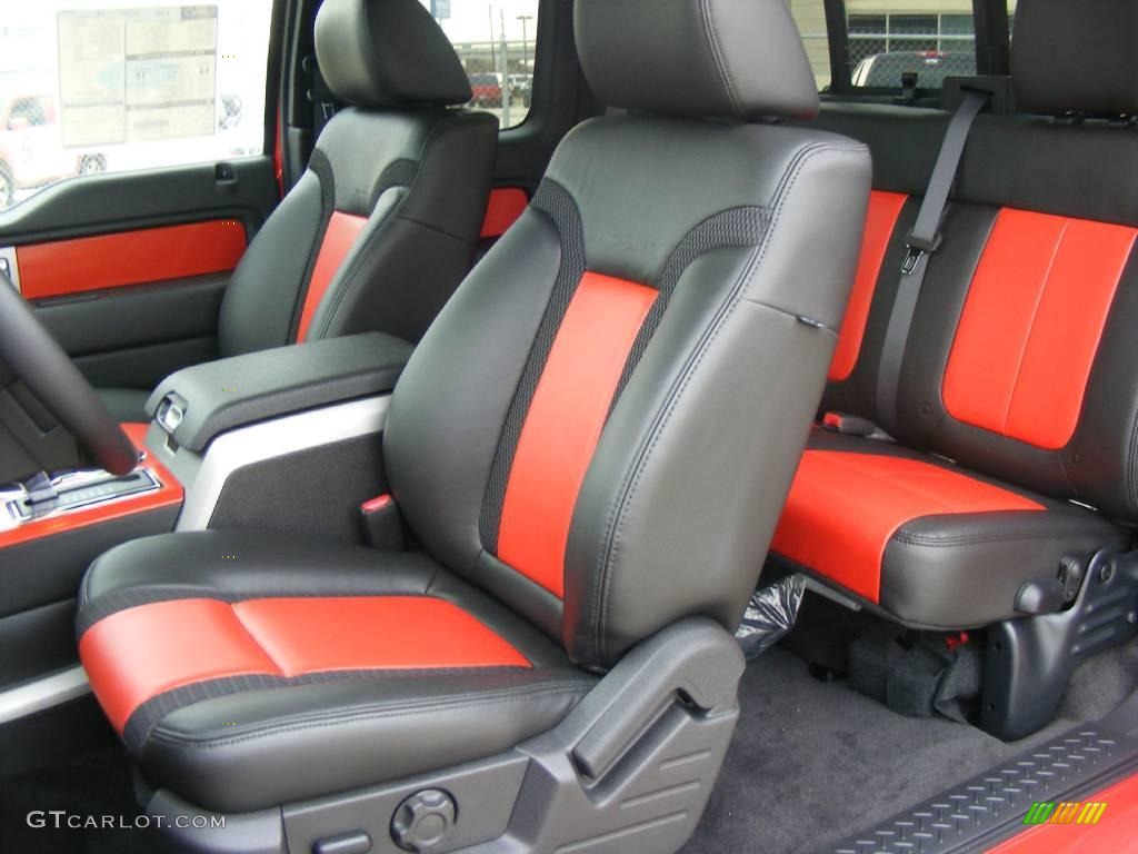 2010 Ford F150 SVT Raptor SuperCab 4x4 Front Seat Photo #23096415