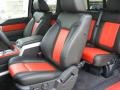 2010 Ford F150 Raptor Black/Orange Interior Front Seat Photo