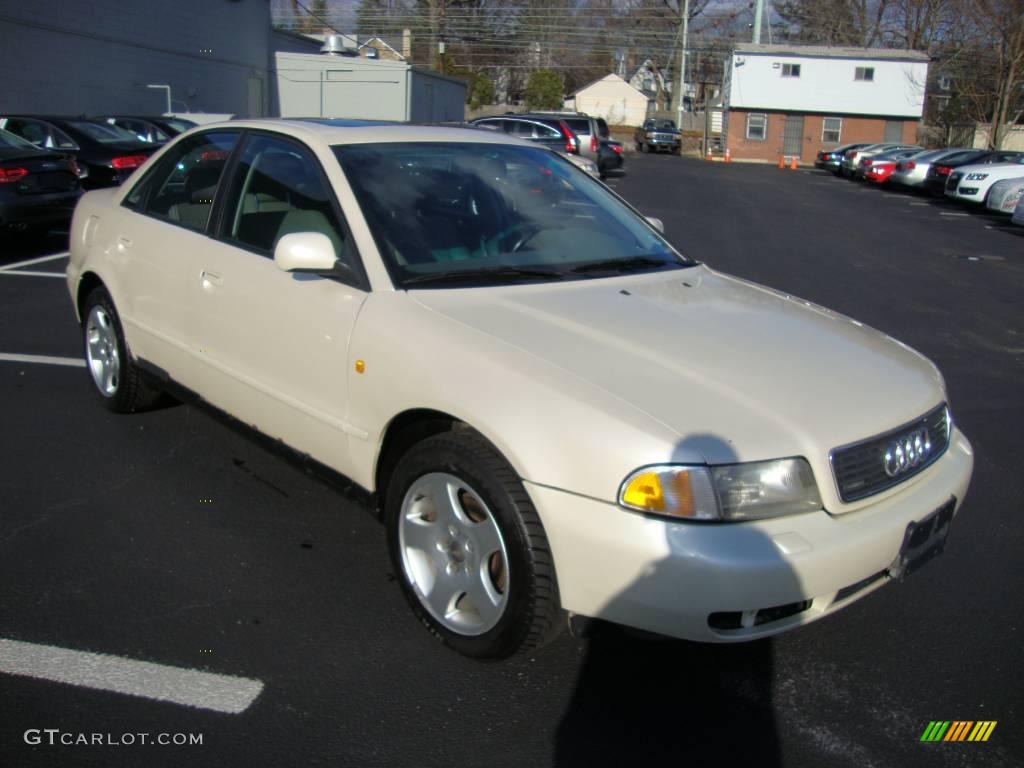 1998 A4 1.8T quattro Sedan - Pearl White Pearlescent / Opal Grey photo #4