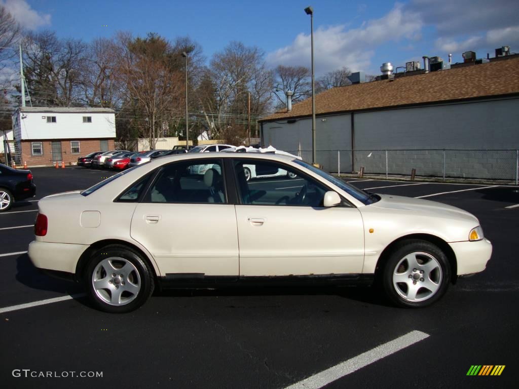 1998 A4 1.8T quattro Sedan - Pearl White Pearlescent / Opal Grey photo #6