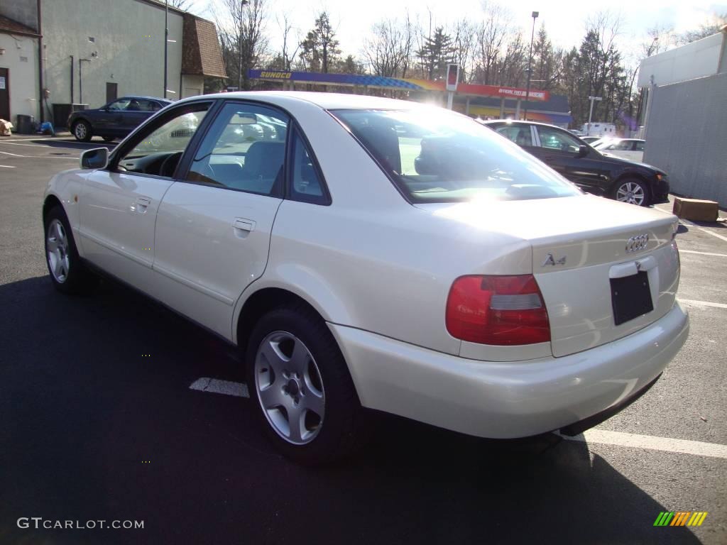 1998 A4 1.8T quattro Sedan - Pearl White Pearlescent / Opal Grey photo #11