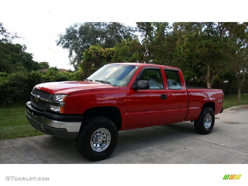 2003 Silverado 1500 Extended Cab 4x4 - Victory Red / Tan photo #2