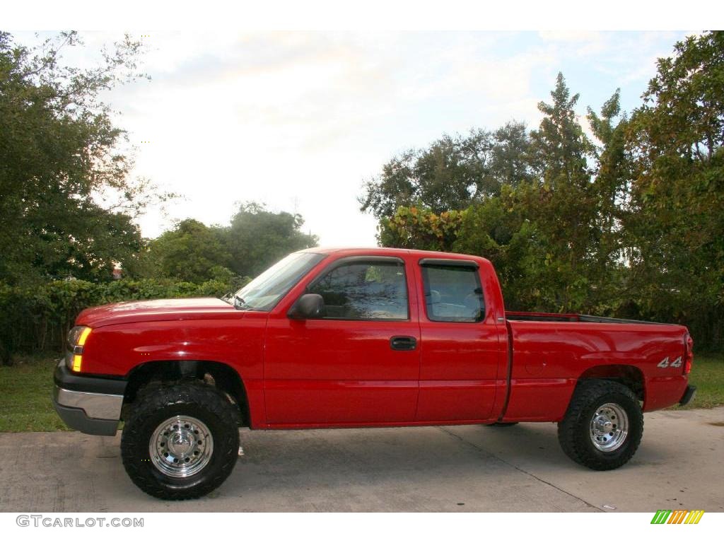 2003 Silverado 1500 Extended Cab 4x4 - Victory Red / Tan photo #3