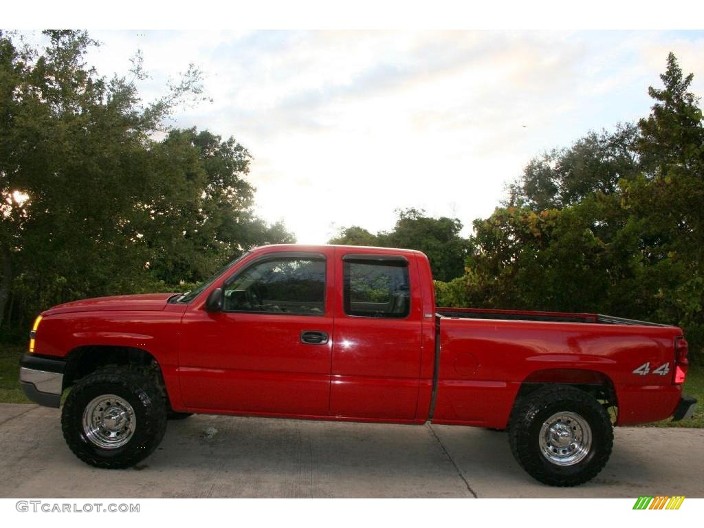 2003 Silverado 1500 Extended Cab 4x4 - Victory Red / Tan photo #5