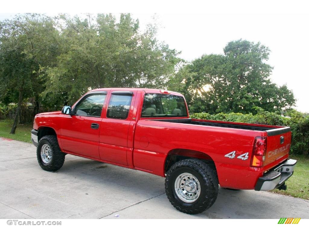 2003 Silverado 1500 Extended Cab 4x4 - Victory Red / Tan photo #6