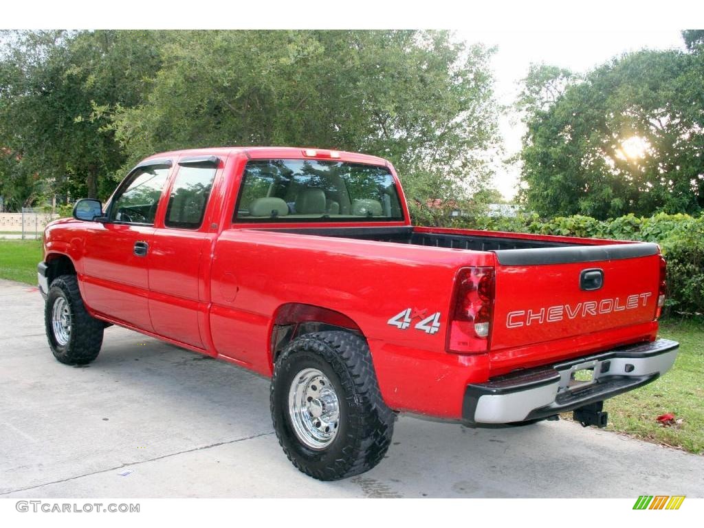 2003 Silverado 1500 Extended Cab 4x4 - Victory Red / Tan photo #7