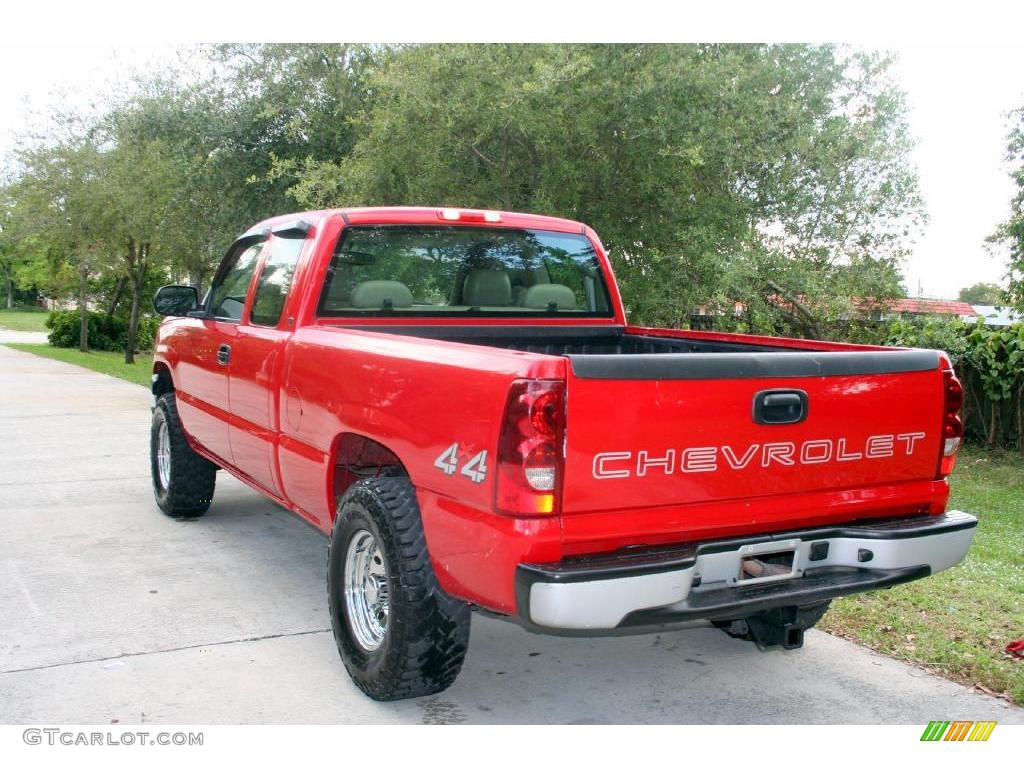 2003 Silverado 1500 Extended Cab 4x4 - Victory Red / Tan photo #8