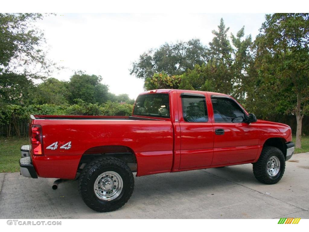 2003 Silverado 1500 Extended Cab 4x4 - Victory Red / Tan photo #13