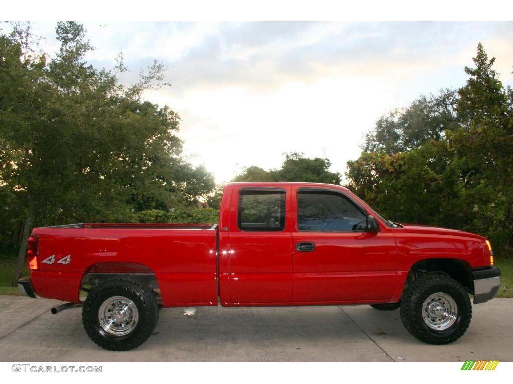 2003 Silverado 1500 Extended Cab 4x4 - Victory Red / Tan photo #14