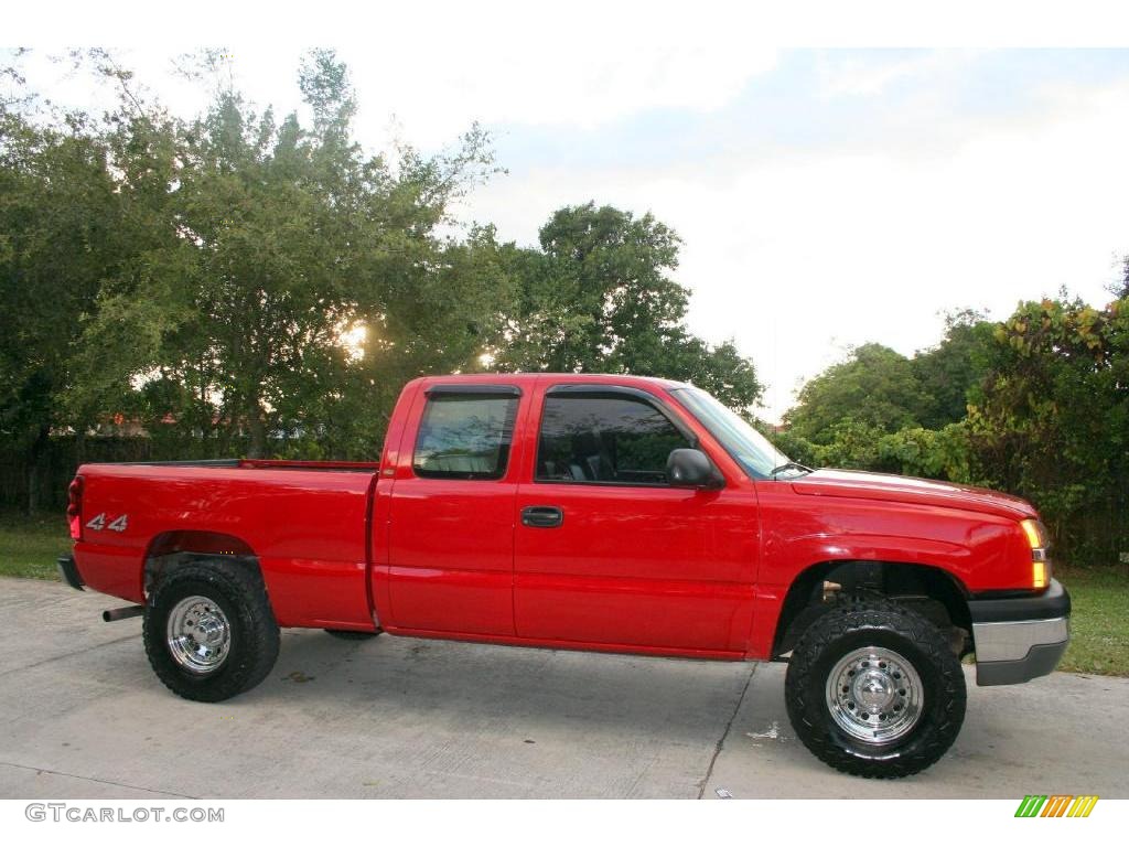 2003 Silverado 1500 Extended Cab 4x4 - Victory Red / Tan photo #15