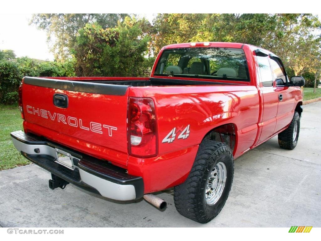 2003 Silverado 1500 Extended Cab 4x4 - Victory Red / Tan photo #20