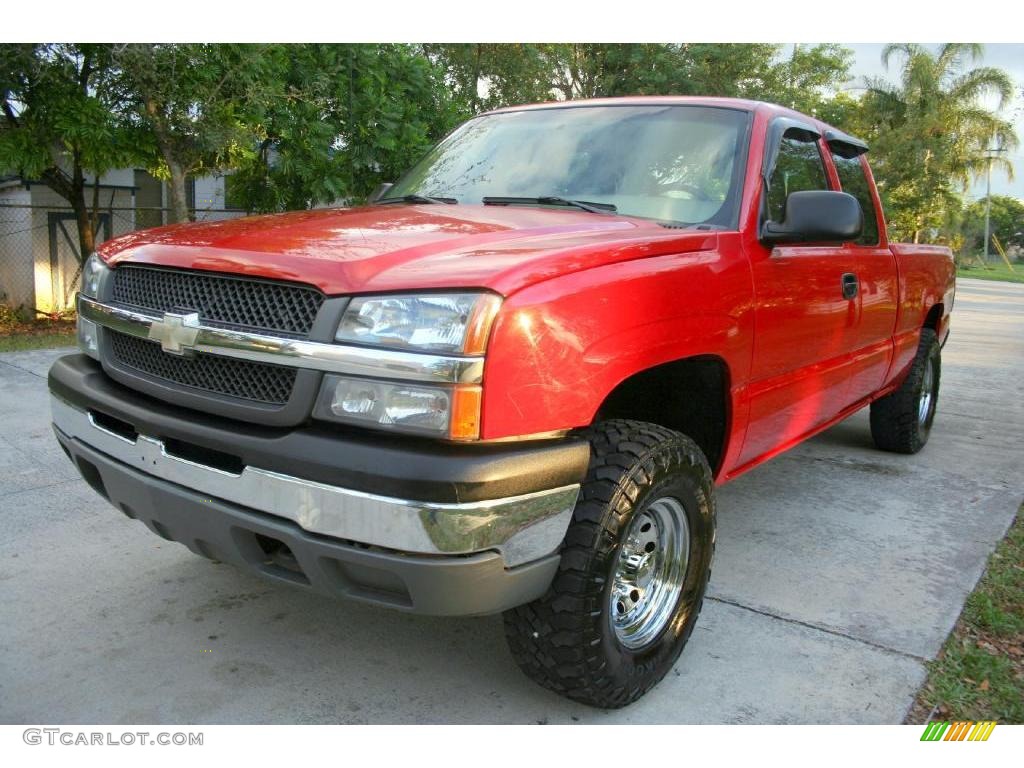 2003 Silverado 1500 Extended Cab 4x4 - Victory Red / Tan photo #22