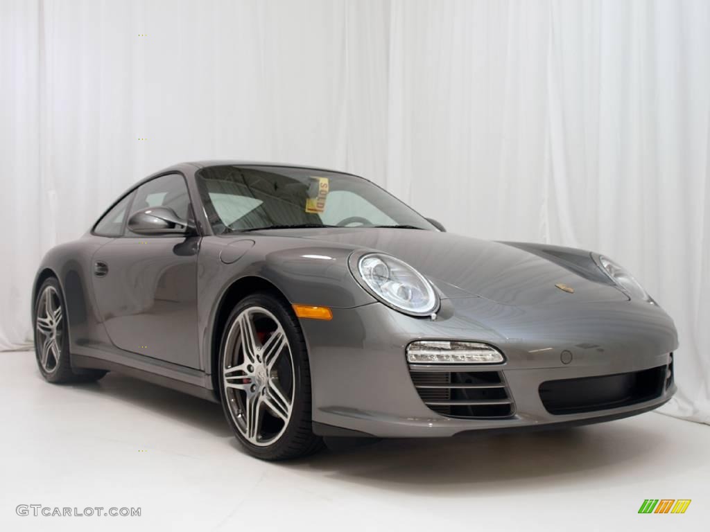 2010 911 Carrera 4S Coupe - Meteor Grey Metallic / Stone Grey photo #1