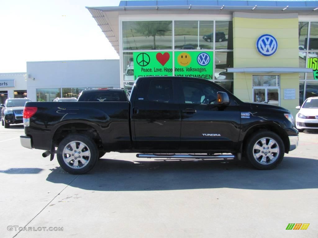 2007 Tundra Texas Edition Double Cab - Black / Beige photo #6