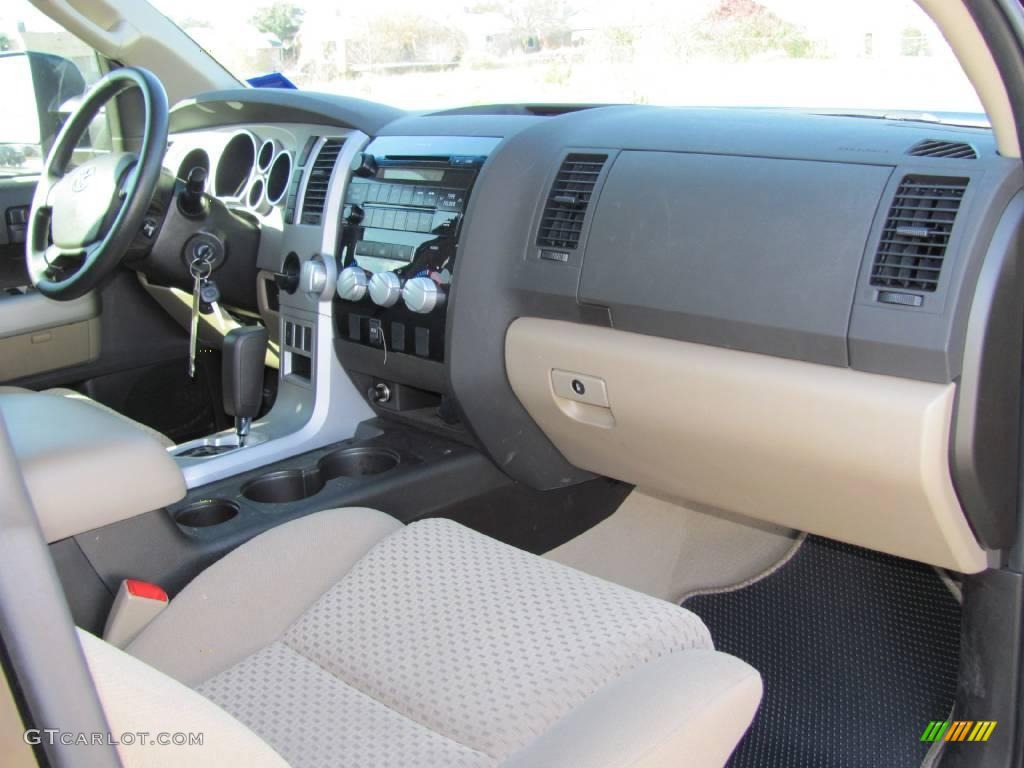 2007 Tundra Texas Edition Double Cab - Black / Beige photo #15