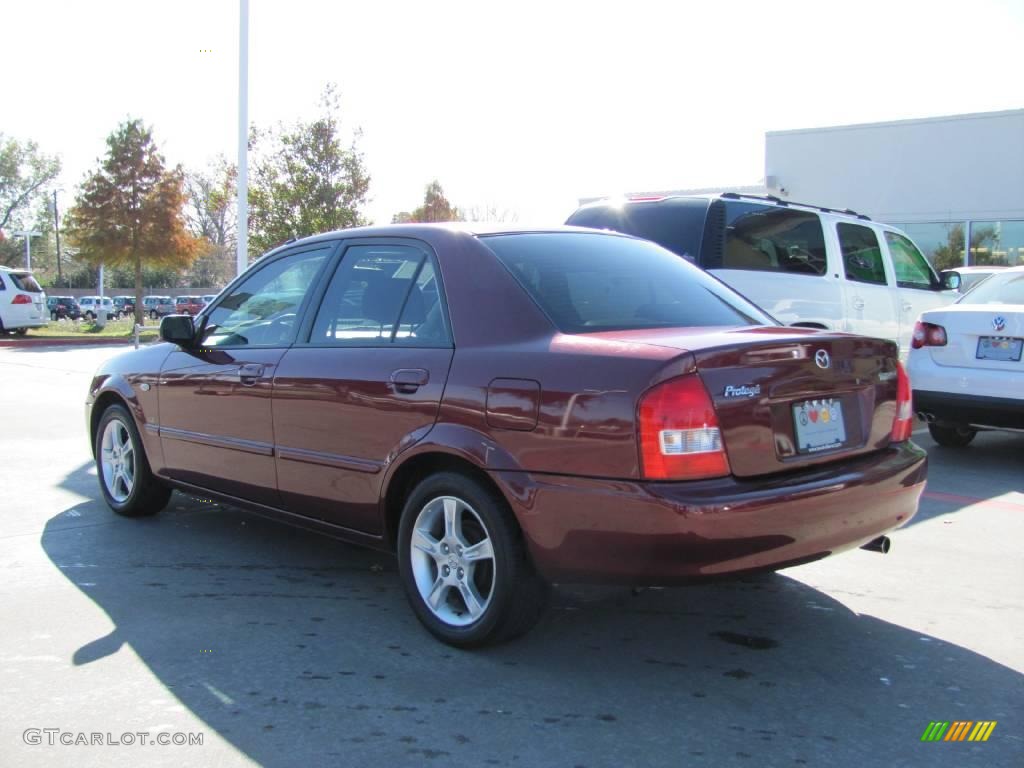 2003 Protege LX - Garnet Red Mica / Off Black photo #3