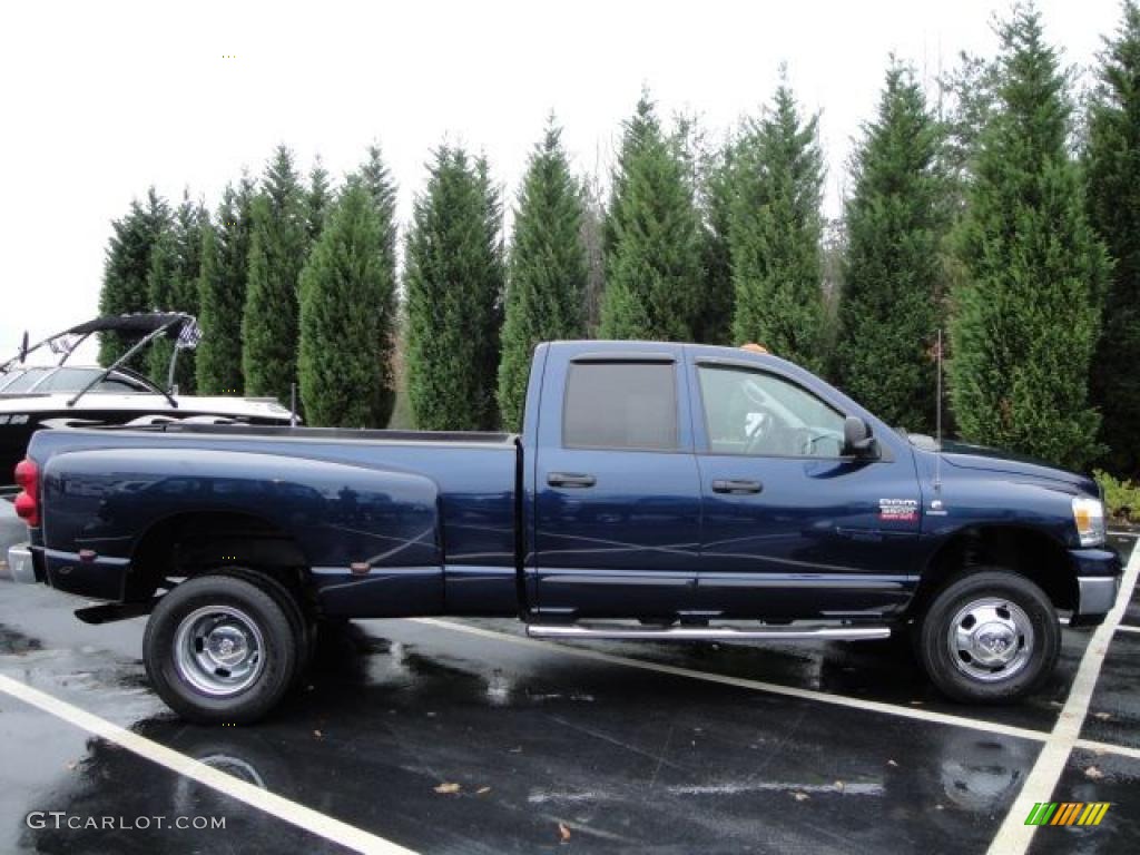 2007 Ram 3500 Laramie Quad Cab 4x4 Dually - Patriot Blue Pearl / Medium Slate Gray photo #5