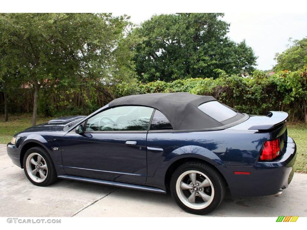 2001 Mustang GT Convertible - True Blue Metallic / Medium Graphite photo #5