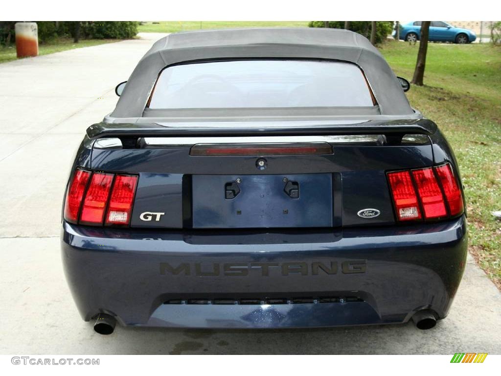 2001 Mustang GT Convertible - True Blue Metallic / Medium Graphite photo #8