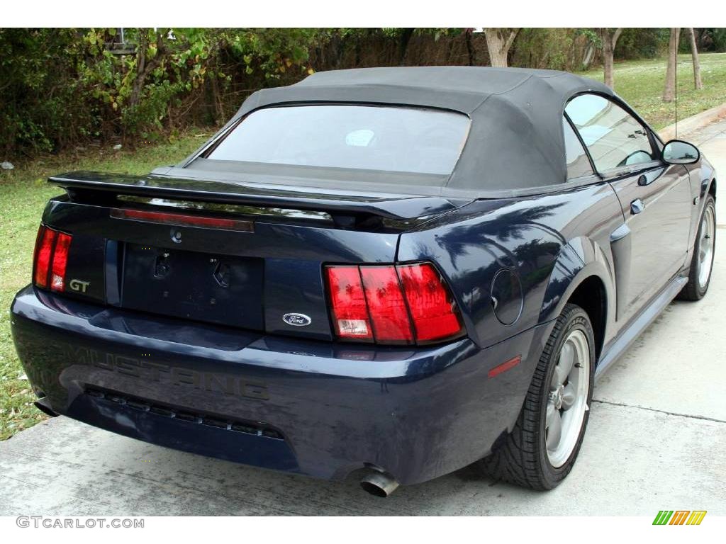 2001 Mustang GT Convertible - True Blue Metallic / Medium Graphite photo #9