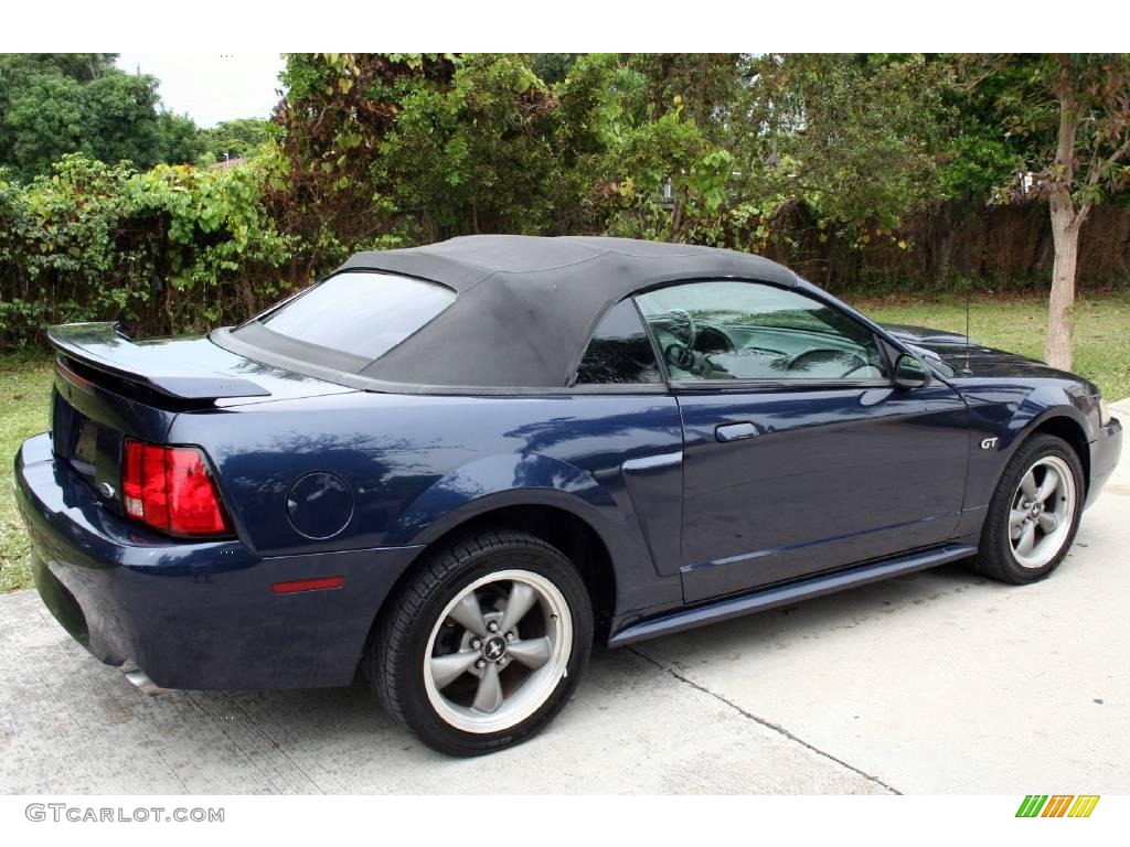 2001 Mustang GT Convertible - True Blue Metallic / Medium Graphite photo #10