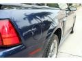 2001 True Blue Metallic Ford Mustang GT Convertible  photo #29