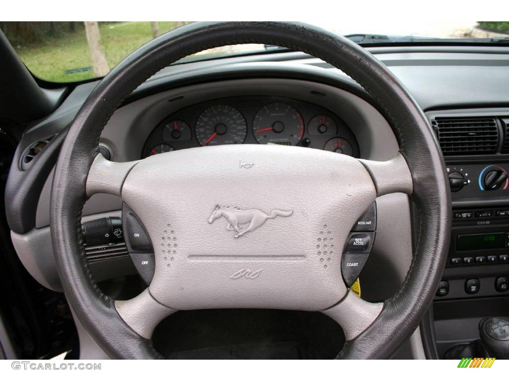 2001 Mustang GT Convertible - True Blue Metallic / Medium Graphite photo #49