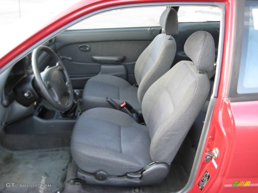 1999 Accent GS Coupe - Cherry Red / Gray photo #11