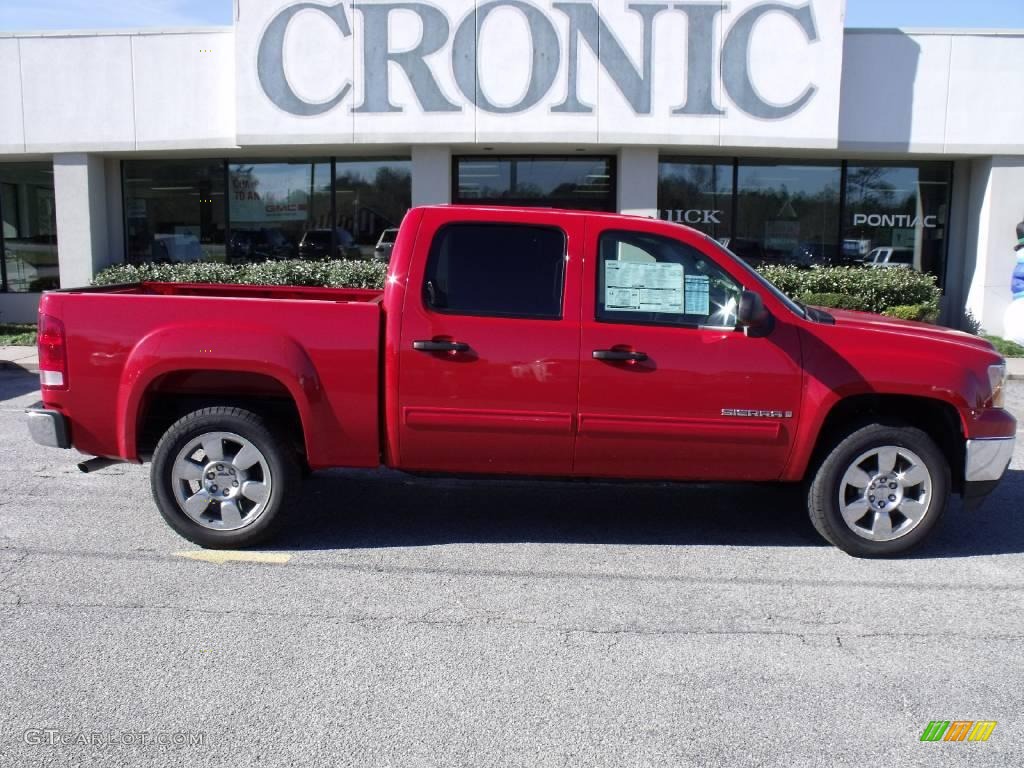 2009 Sierra 1500 SLE Crew Cab - Fire Red / Ebony photo #1