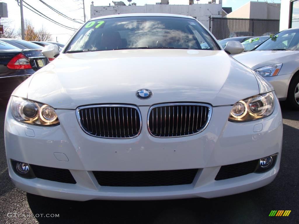 2007 3 Series 328xi Coupe - Alpine White / Coral Red/Black photo #2