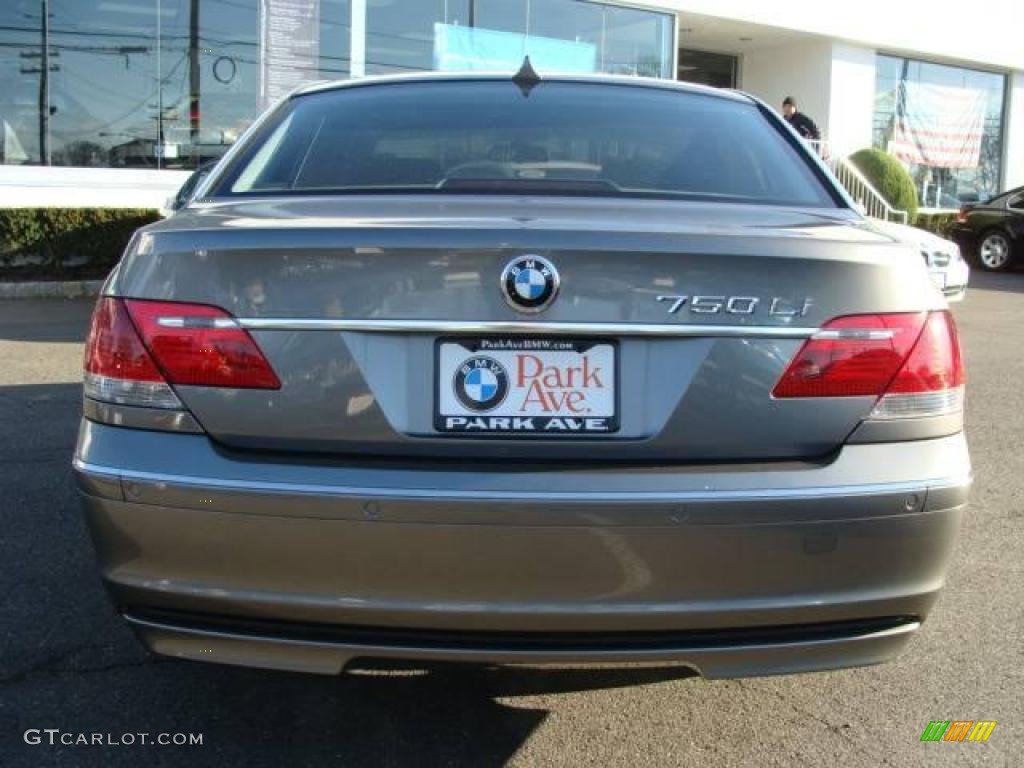 2008 7 Series 750Li Sedan - Sterling Grey Metallic / Flannel Grey photo #7