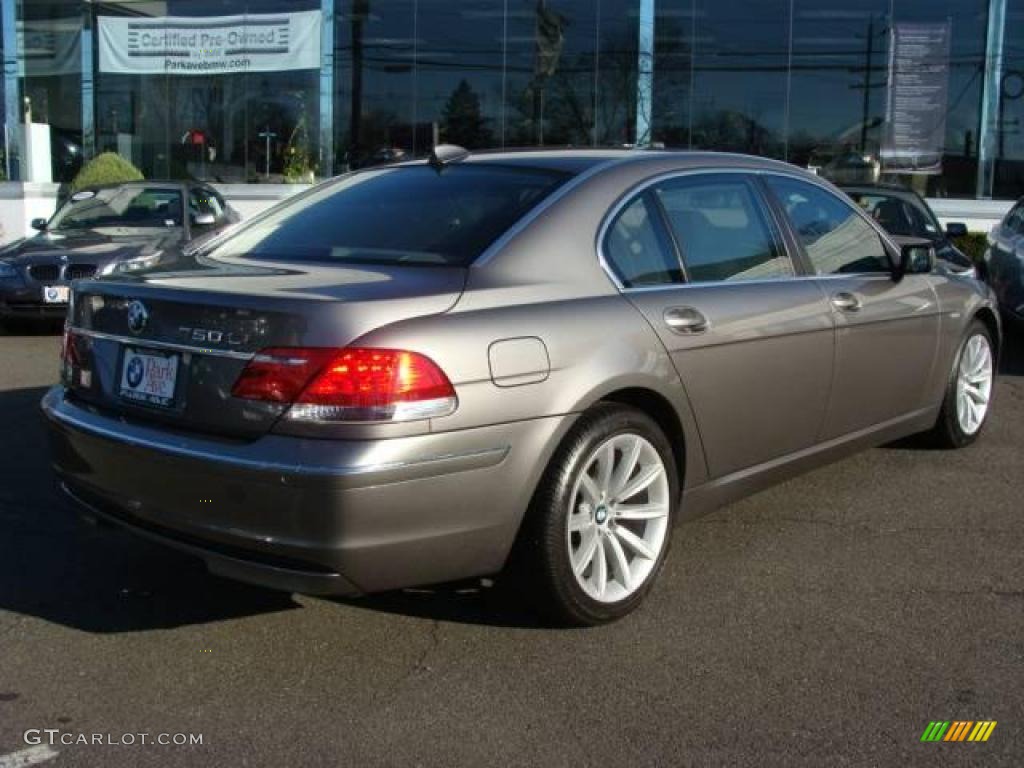 2008 7 Series 750Li Sedan - Sterling Grey Metallic / Flannel Grey photo #8